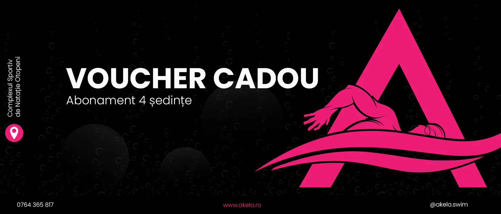 Voucher cadou Akela Swimming Club pentru patru ședințe